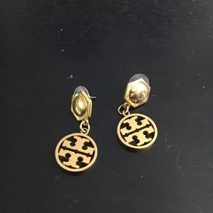 Tory Burch logo drop earrings